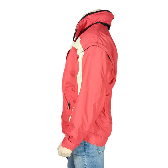 Rossignol Ski Jacket Red and White Size Medium Men's Hooded Zippered Pockets - Picture 2 of 16